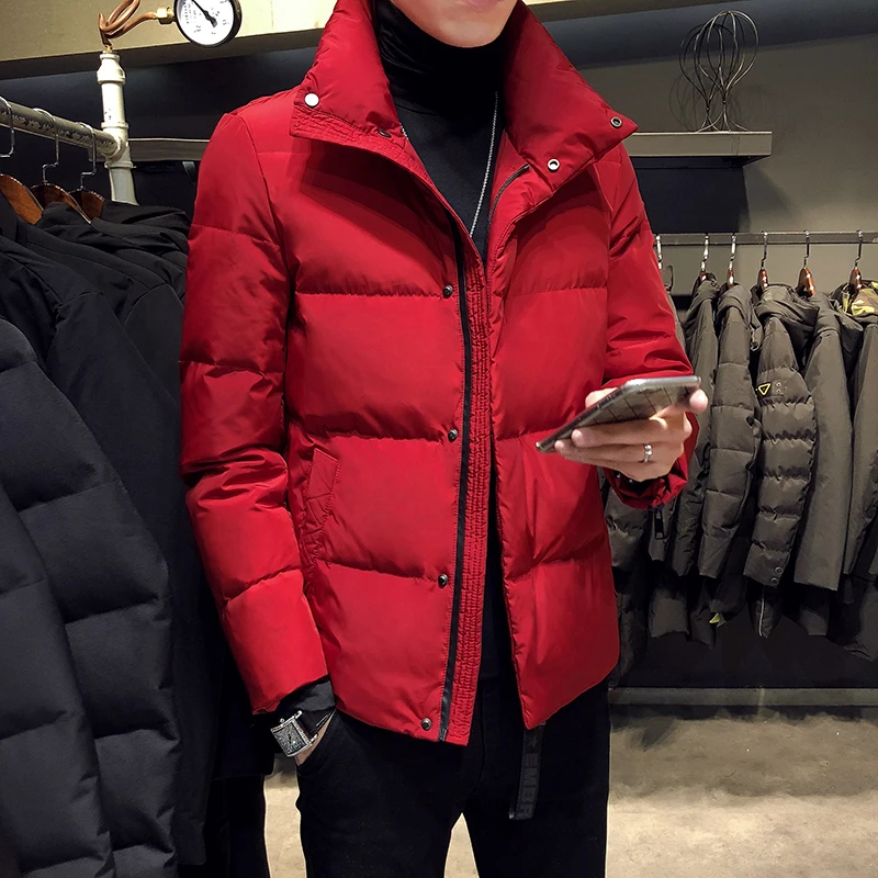 igh Quality Winter Jackets Men 2019 Fashion Stand Collar Male Parka Jacket Mens Solid Thick Warm Coats Down Outerwear | Мужская одежда
