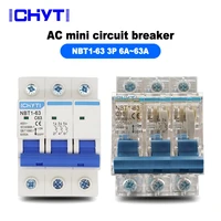ichyti 220v400v 3p 6a10a16a20a25a32a40a50a63a transparent shell air switch household miniature circuit breaker mcb