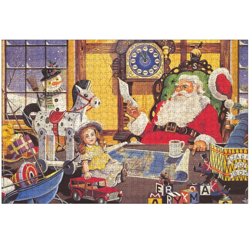 

Neutral Packaging Foreign Trade 30-Inch 1000 Pieces Wooden Puzzle Fairy Girl Couple Puzzle Factory Customization of Individual