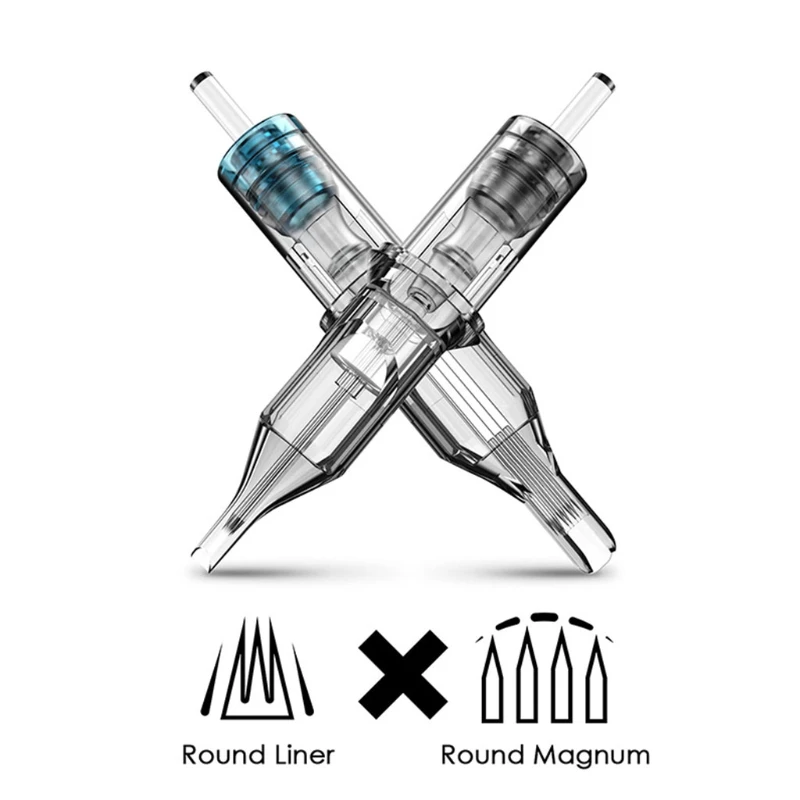 

20 шт. экстремальные картриджи Одноразовые Иглы для тату-машинок круглый вкладыш RL/RS/M1/RM для татуировок круглый вкладыш