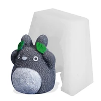 cartoon totoro silicone candle mold for diy handmade aromatherapy candle plaster ornaments soap mould handicrafts making tool