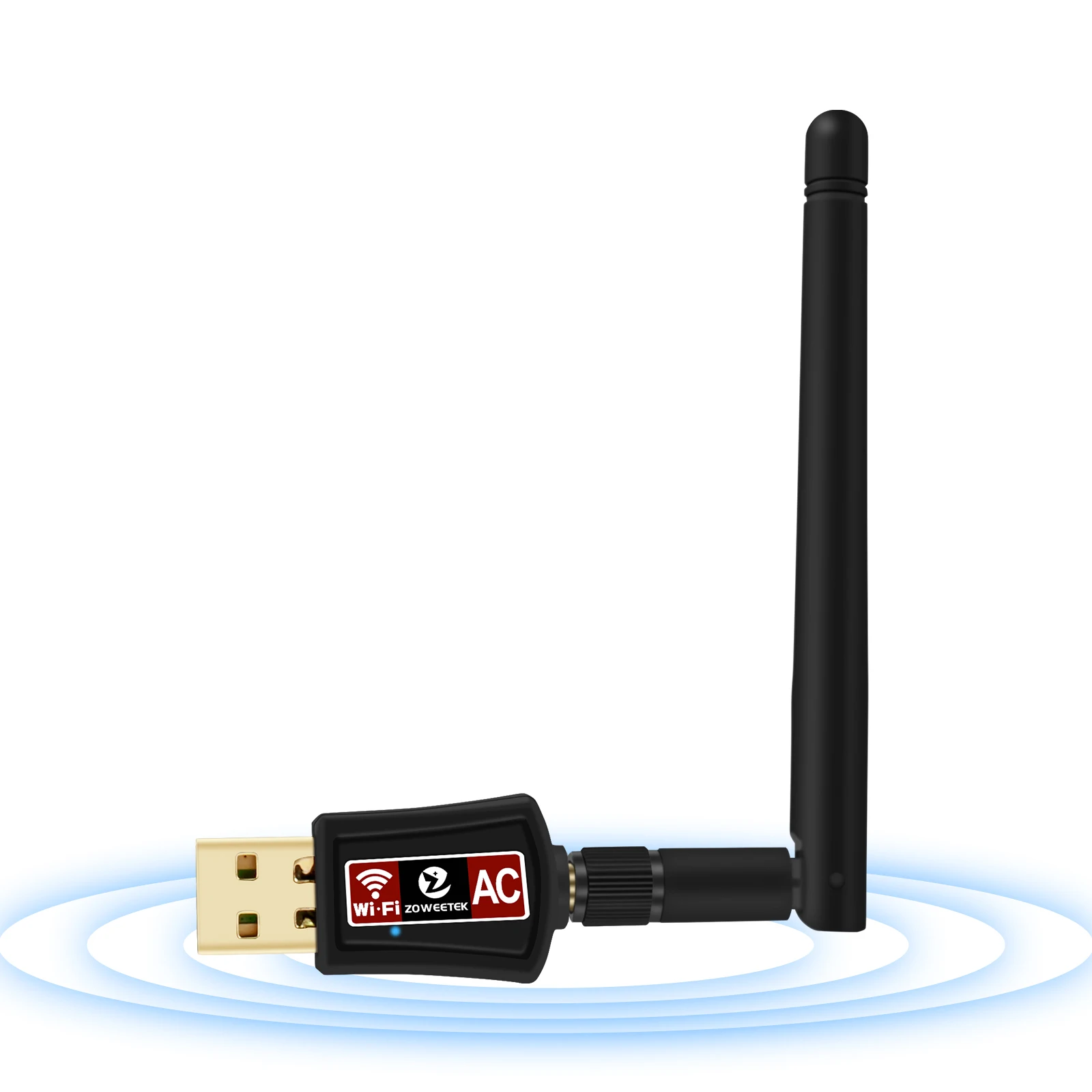 Беспроводной мини Wi-Fi адаптер Zoweetek 2d600Mbps 802.11ac двухдиапазонный 2 4G/5G USB сетевой
