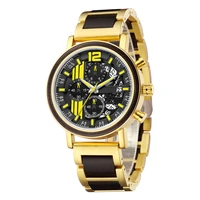 engraved wooden watch men erkek kol saati luxury stylish wood timepieces chronograph military quartz watches customize text gift