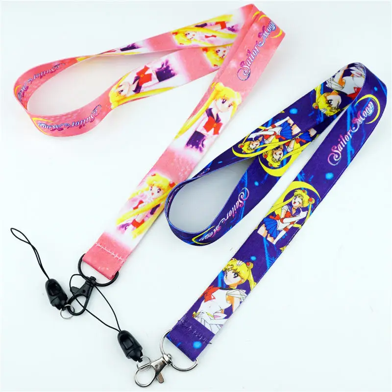 Милый мультфильм Сейлор Мун шеи ремень ремешки сотовый телефон Веревка ремни