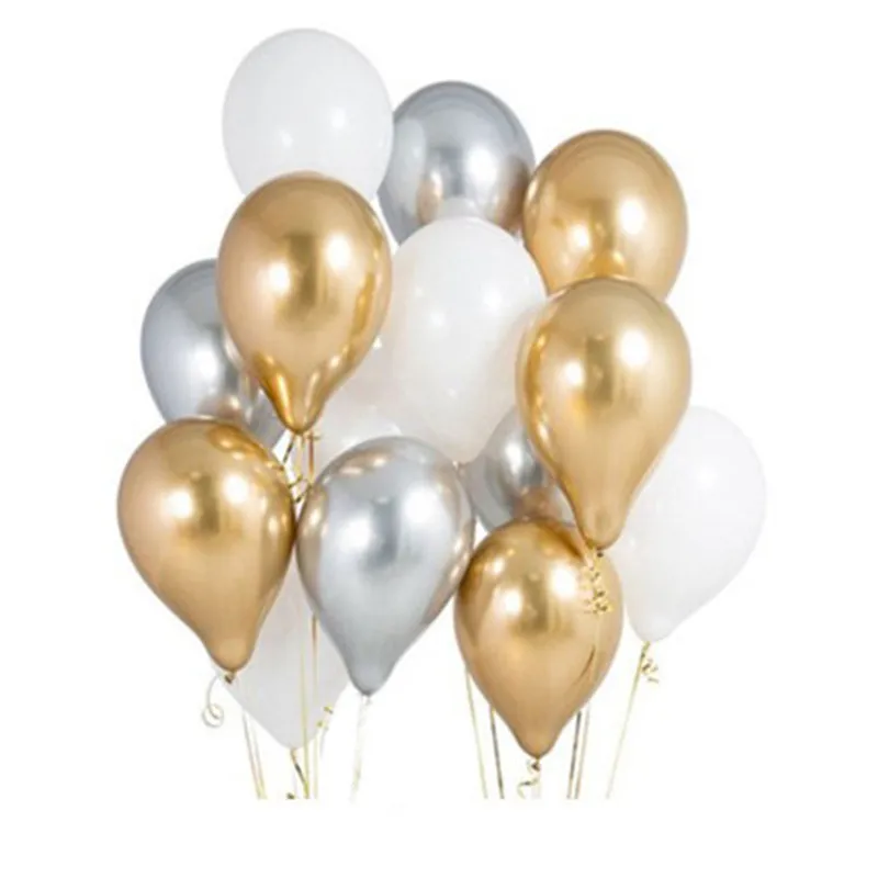 10 12 шт./лот, розовые латексные шары, золотые, серебряные, хромированные, металлические, свадебные, для душа, воздушные гелиевые воздушные шары, вечерние шары - Цвет: 10
