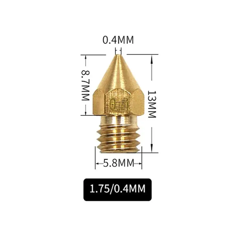 1 75 принадлежности/0 4 мм-один 3d принтер аксессуары Mk8 наконечник латунь сопло Sub
