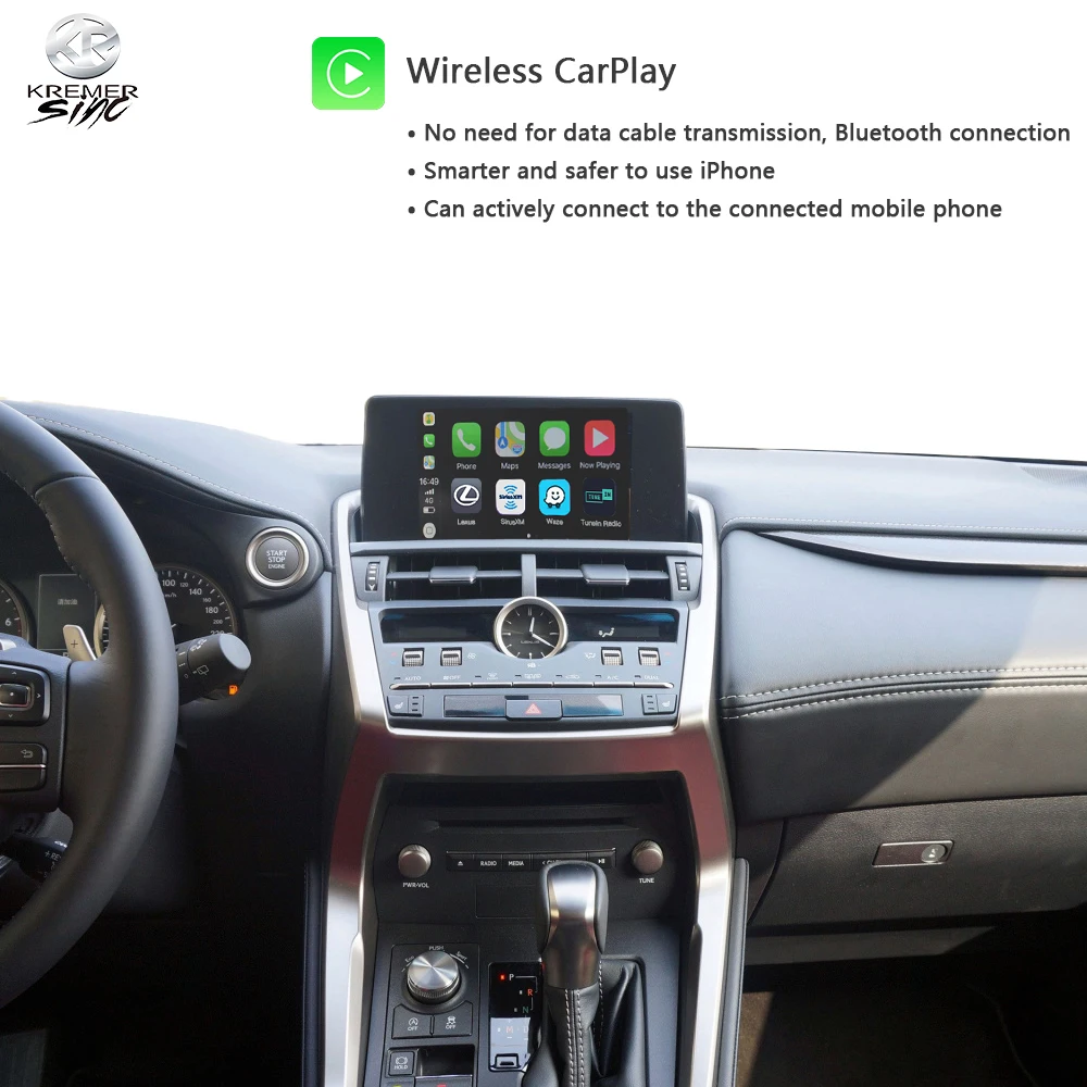 Зеркало SIRI беспроводной CarPlay AndroidAuto Retrofit коробка для Lexus iSmart авто NX/RX/ES/IS 13 17