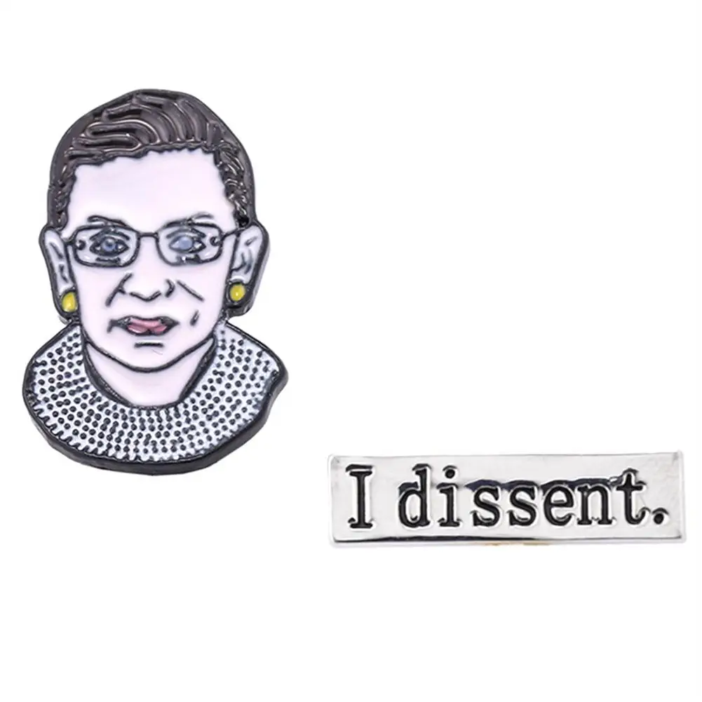 

2-in-1 Ruth Bader Ginsburg And I Dissent Enamel Pin Enamel Pin Backpack Accessories For Backpack Christmas Gift