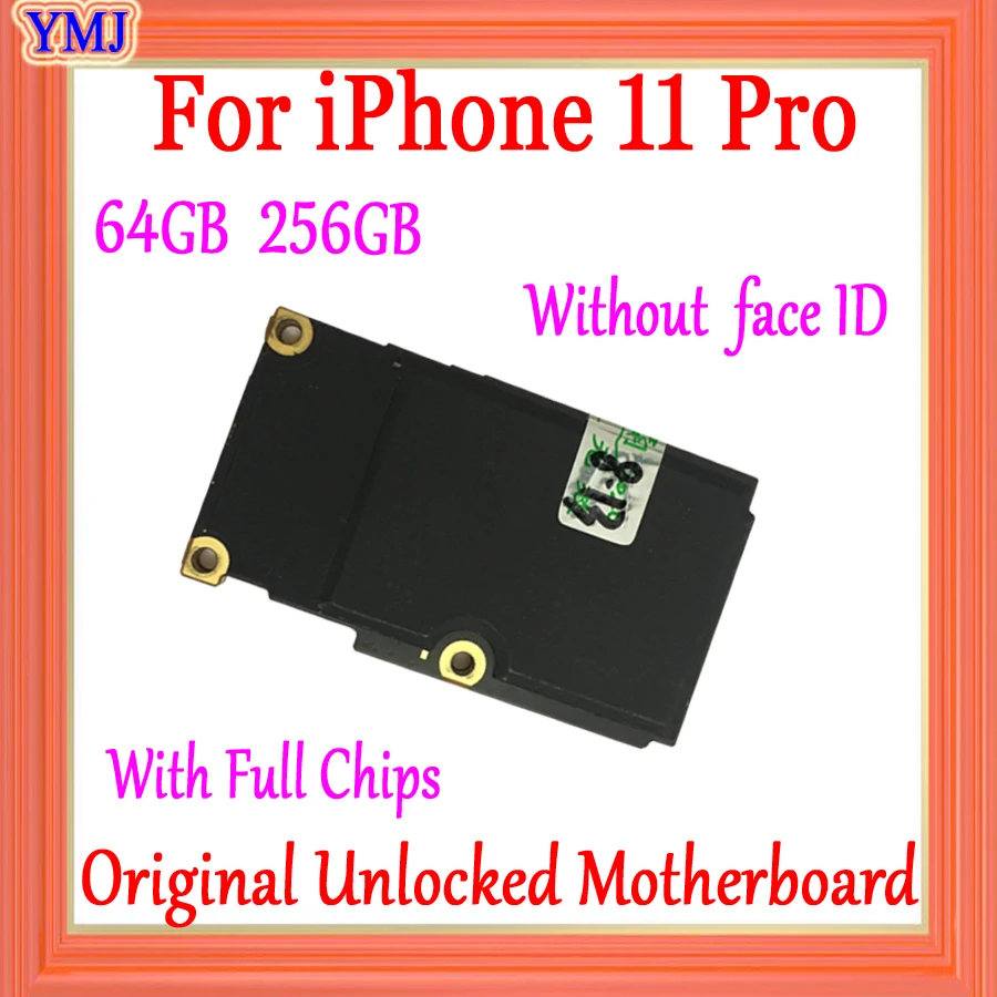 

Официальная версия, Замена материнской платы для iphone 11 pro, 100% оригинальная разблокированная с/без Face ID, Бесплатный icloud, логическая плата, 64 ГБ...