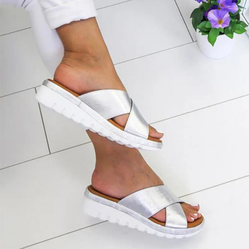 

2019 Summer Shoes Woman Outdoor Cross Sandal Mid-heel Soft Bottom Comfortable Sandals Sandalias Shoes Dropshipping