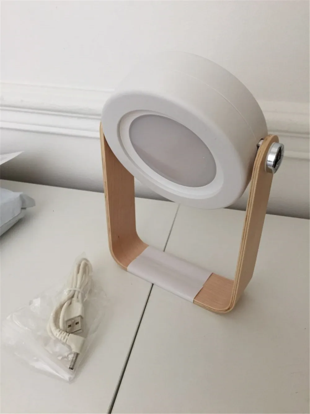 Креативный портативный фонарь с деревянной ручкой телескопическая складная