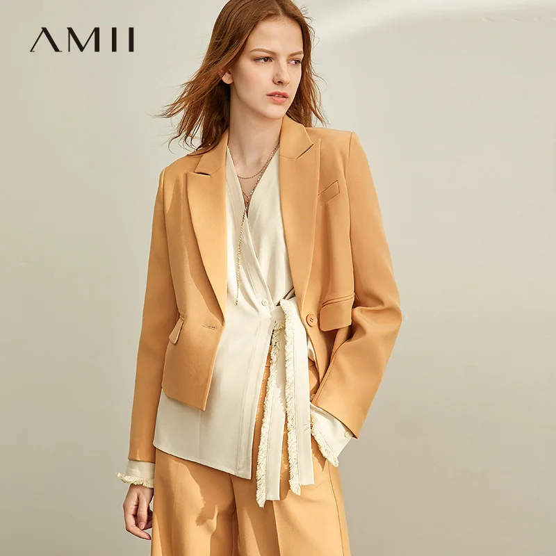 Короткий костюм AMII женский стиль 2019 новый свободный короткий широкие брюки из