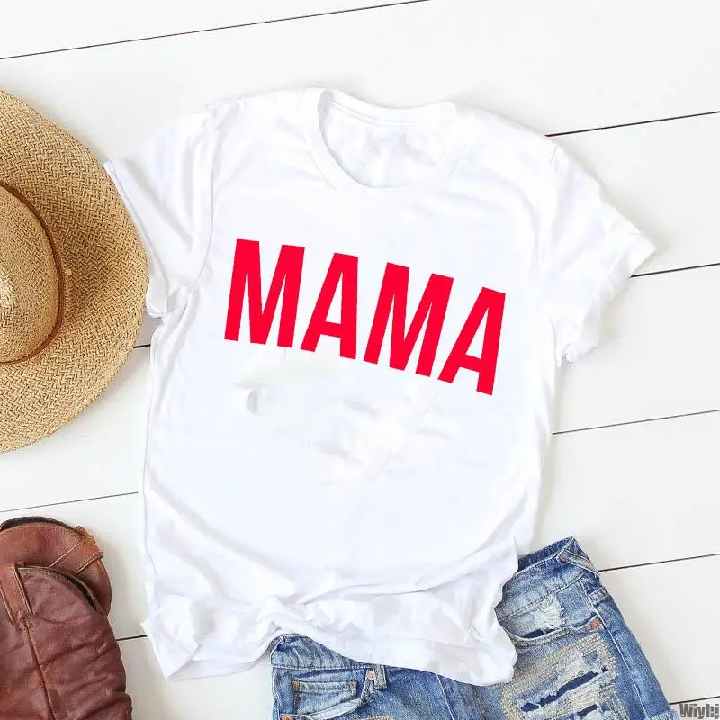 Рубашка женская летняя с леопардовым принтом и надписью мама | Женская одежда