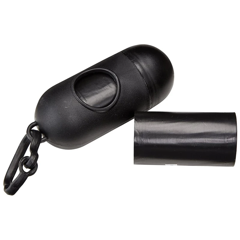 

Practical Dog Poo Bag with Dispenser and Belt Clip, 22.5 x 30cm, Black-900 Pieces 60 Rolls Total