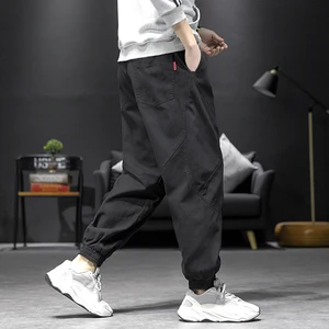 Men's pants 2020 spring and summer new loose large size nine-point pants men's youth trend leggings casual men's clothing 10 item image
