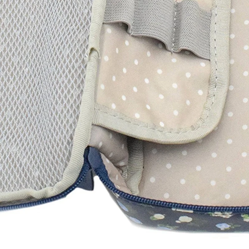 Чехол для карандаша офисный Органайзер на молнии с розами голубые и пластиковые