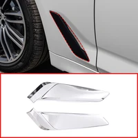 2pcs for bmw new 5 series g30 2017 2020 car exterior abs bright car fender vents decorative cover trim car accessories