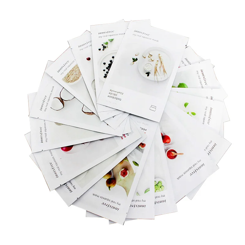 Innisfree It's Real Squeeze Mask увлажняющая маска с контролем жирности, Антивозрастная гладкая кожа, Корейская косметическая маска для лица