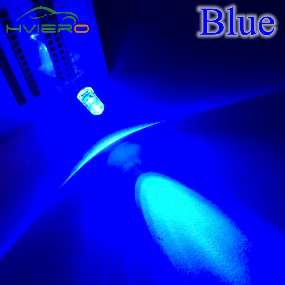 100 шт. 5 мм Синий Круглый прозрачный светодиодный Диод супер ярсветодиодный
