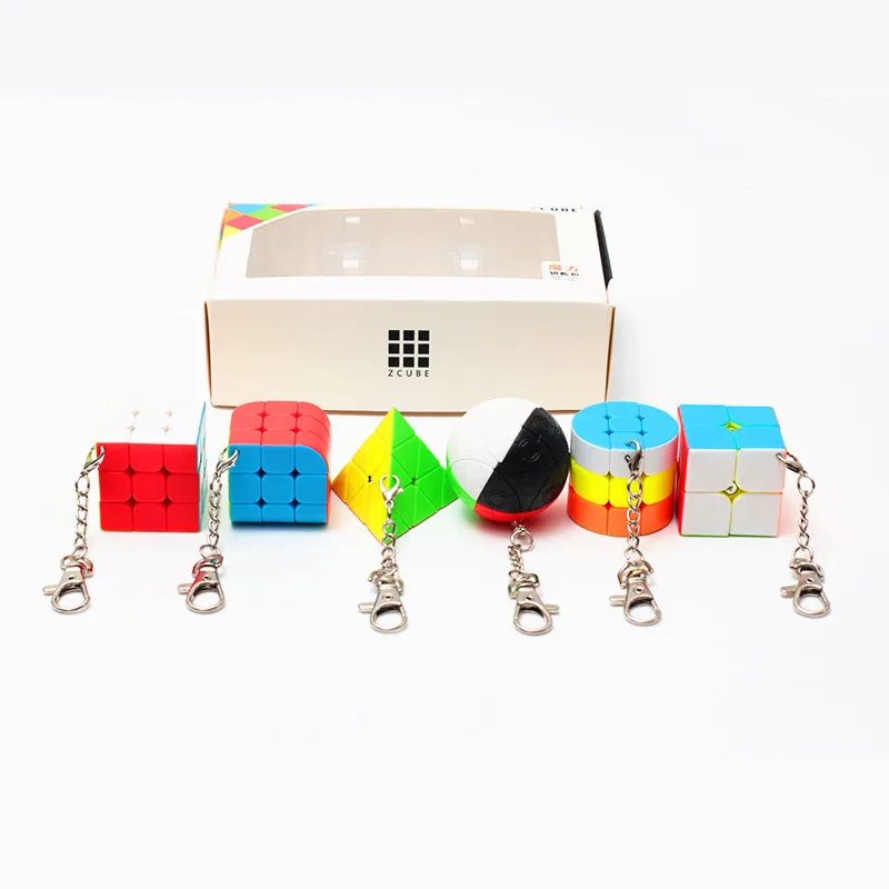 Zcube 2x2x2 3x3x3 Пирамида цилиндр круглый неправильный 3x3 брелок 30 мм костюм Волшебный