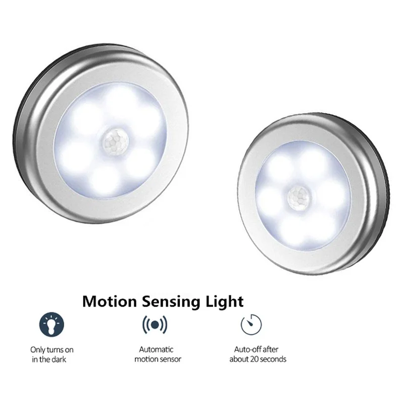 6 светодиодный s инфракрасный датчик движения Сенсор ночной Светильник