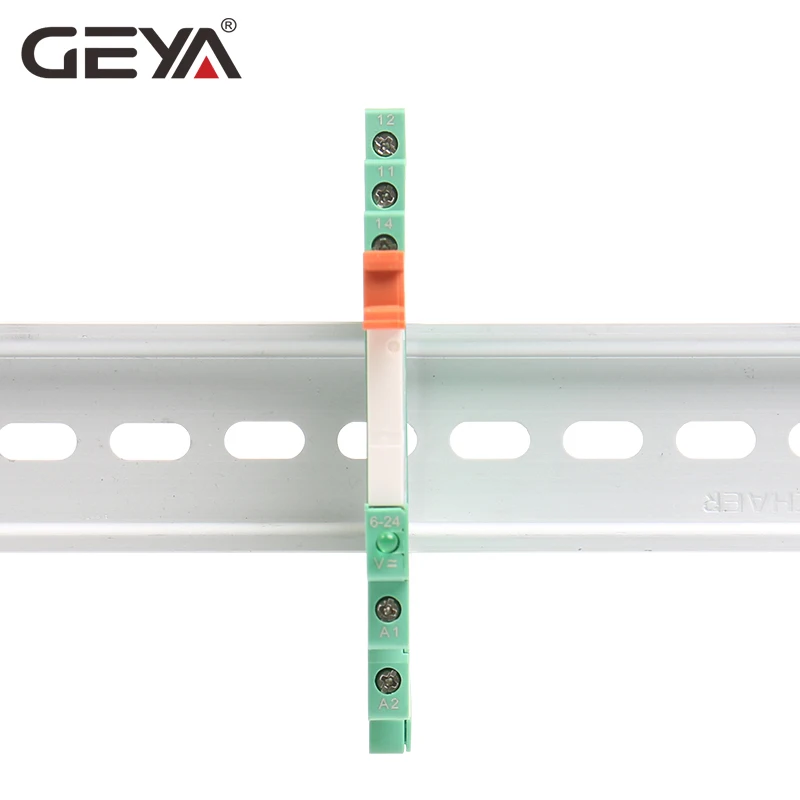 GEYA тонкий релейный модуль цепи защиты 6A реле 12VDC/AC или 24VDC/AC реле разъем 6,2 мм толщина