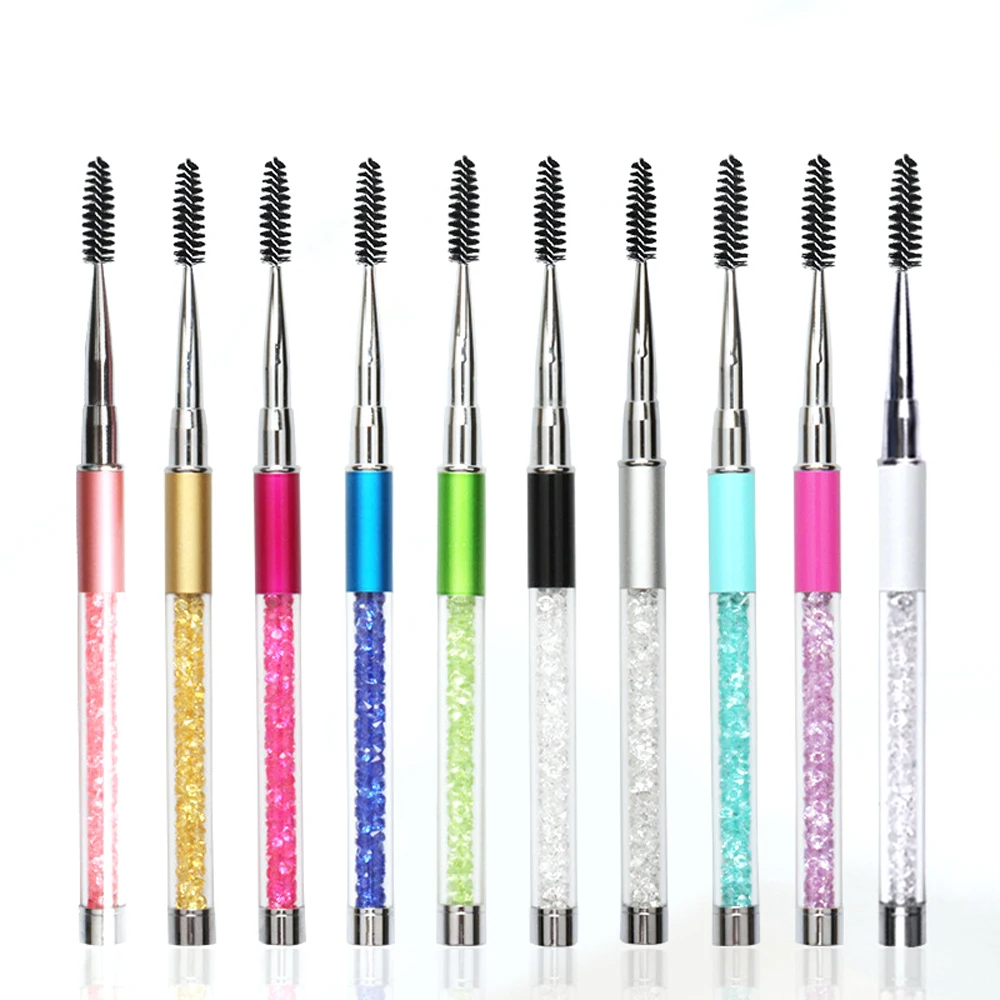 Кисти для макияжа наращивания ресниц бровей тушь палочки спиральные стразы