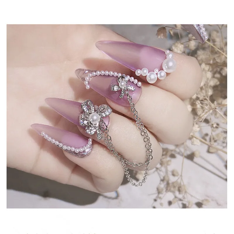 Цепочка с бриллиантами для дизайна ногтей 1 шт. | Красота и здоровье