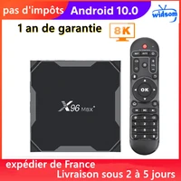 best x96 max plus iptv box android 9 0 tv box 464 gb amlogic s905x3 media player smart ip tv set top box ship from france
