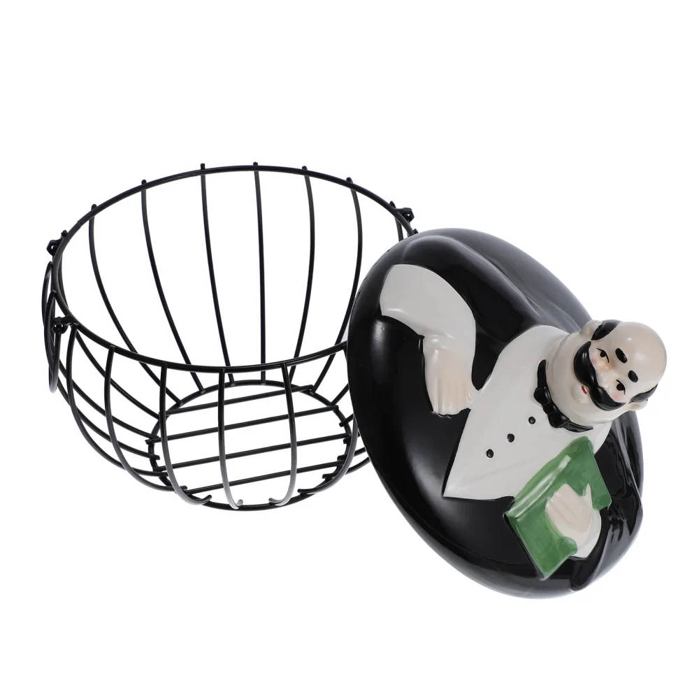 

1Pc Waiter Design Basket Creative Vegetable Holder Snack Organizer for Home