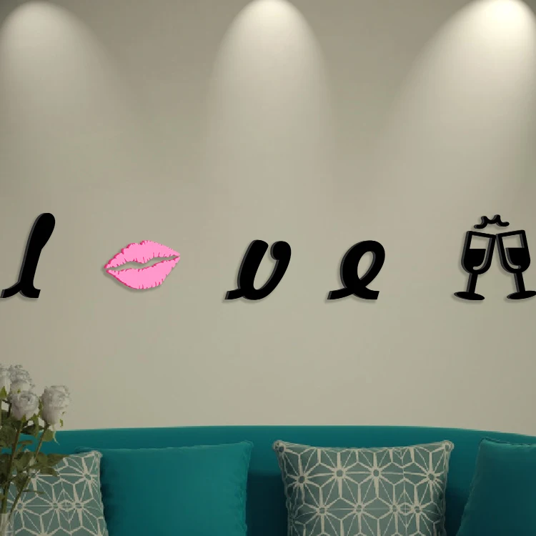 3D Хрустальная Настенная Наклейка WS99 креативный теплый фон для спальни комнаты