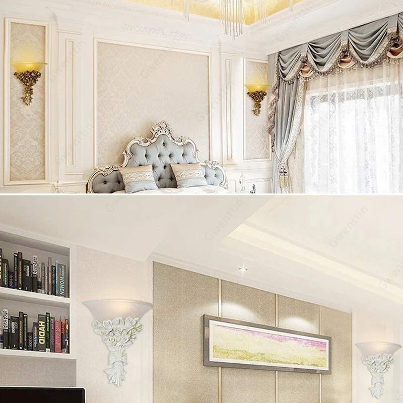 Зеркальный настенный светильник в скандинавском стиле розовое золото