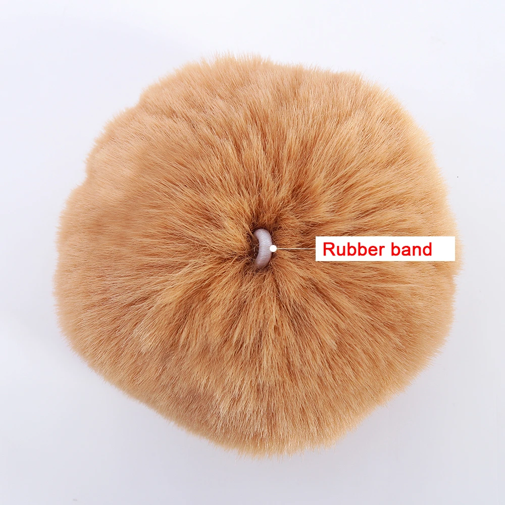 Шарик из искусственного меха кролика Рекс 10 см | Дом и сад