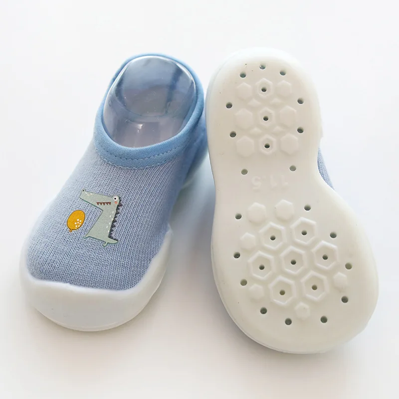 blue Новые летние детские носки для первых шагов, Bebe, носки-тапочки с резиновой подошвой для малышей, домашняя обувь для детей - Цвет: blue