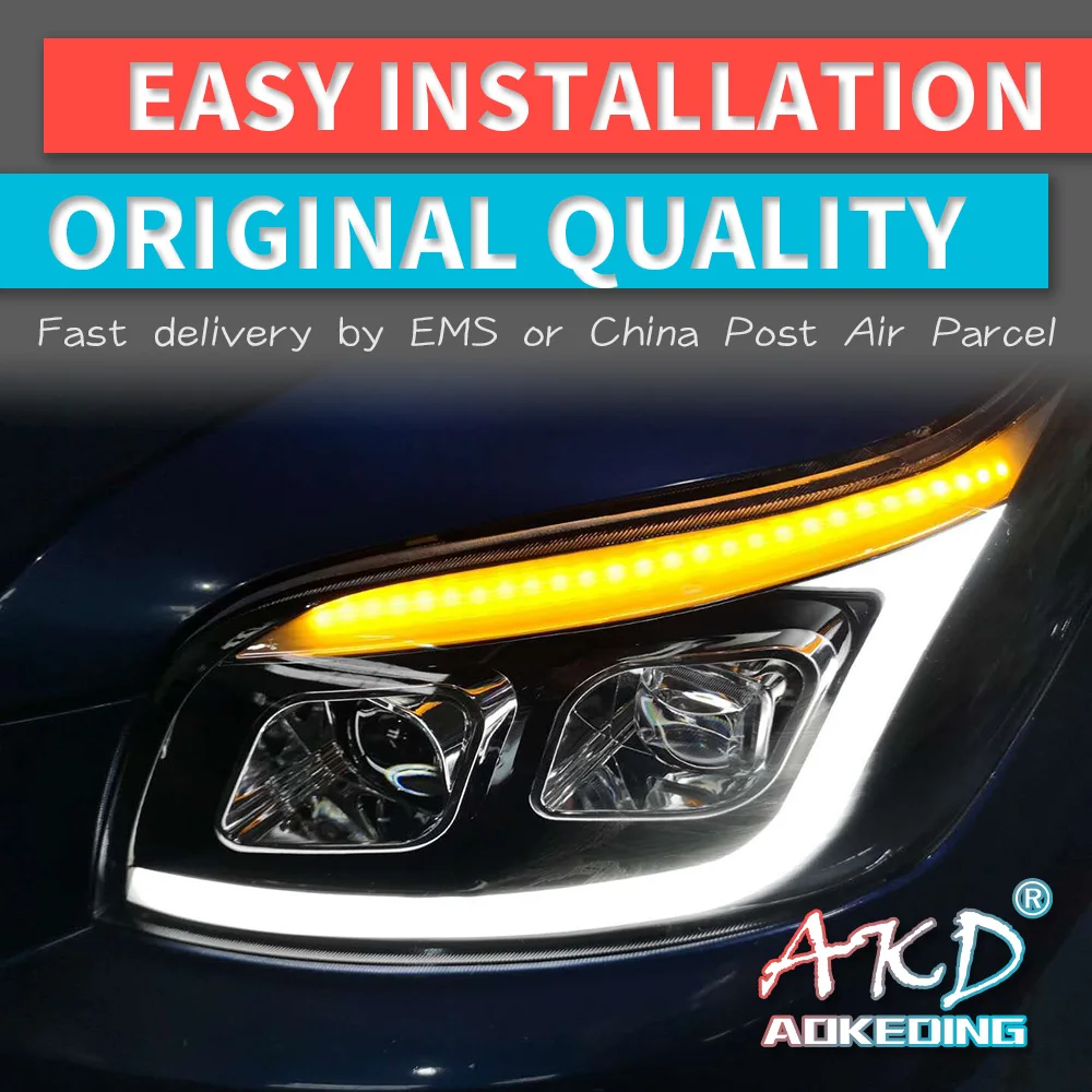 AKD tuning cars Headlight Chevy LOVA AVEO 2004-2018 Headlights LED DRL Running lights Bi-Xenon Beam Fog Low beam High | Автомобили и