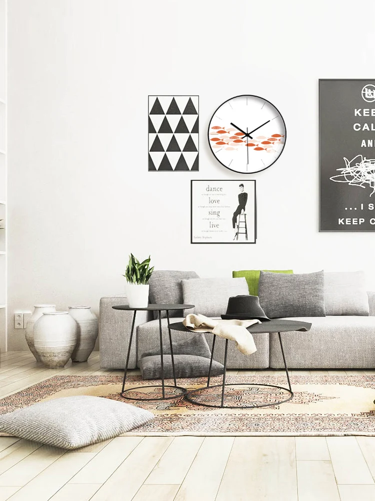 Современные часы настенные домашний декор металлические Креативные кухонные