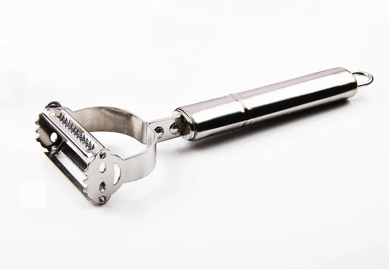 stainless steel 2 in1 из нержавеющей стали терке картофель Овощечистка Slicer Кухня Аксессуары овощи морковь Zester Резак Кухня Кулинария Инструменты - Цвет: stainless steel