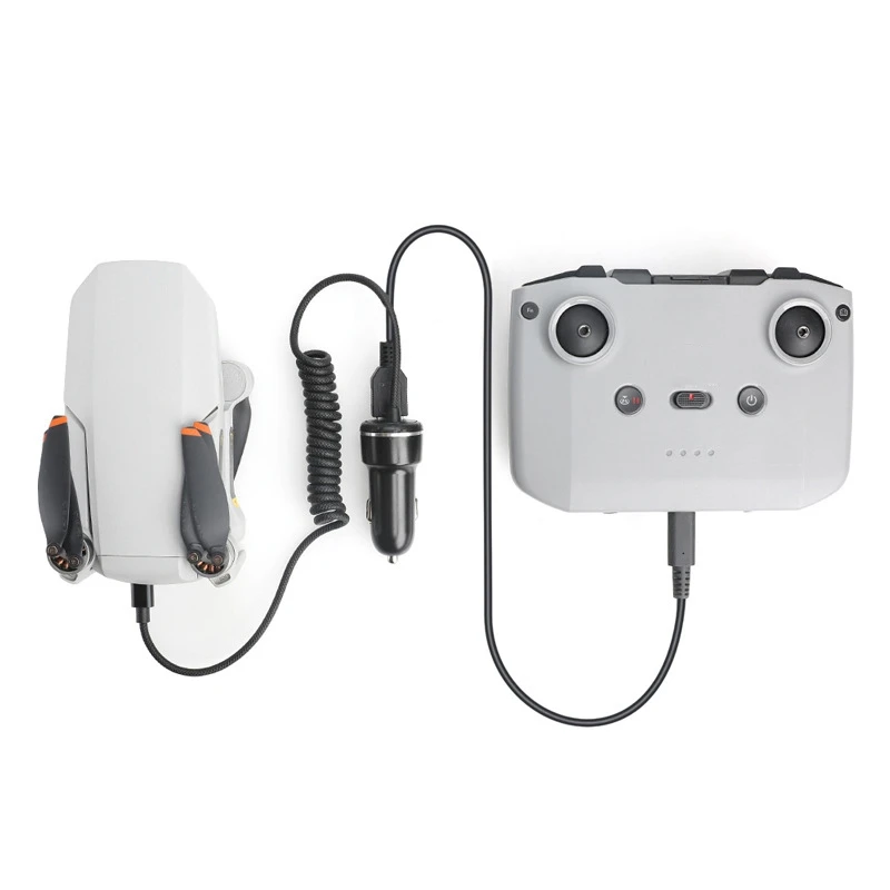 

Car Dual Multi-Protection Charger for DJI Mavic Mini 2 Drone Remote Control Accessories
