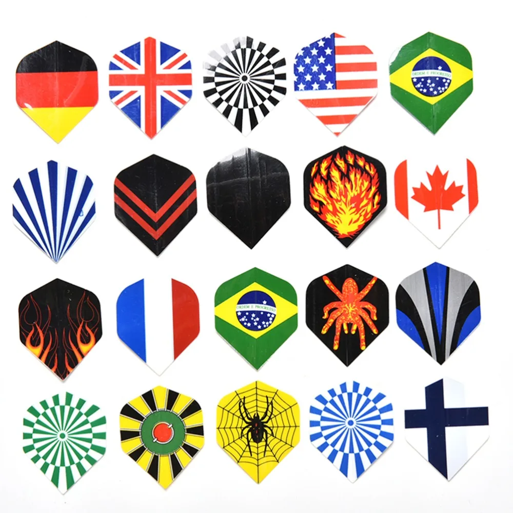 

60 Pcs/lot Mixed Type Nice Professional Darts Wing Tail Outdoor 2D Standard Dart Flights Set Dart Accessories