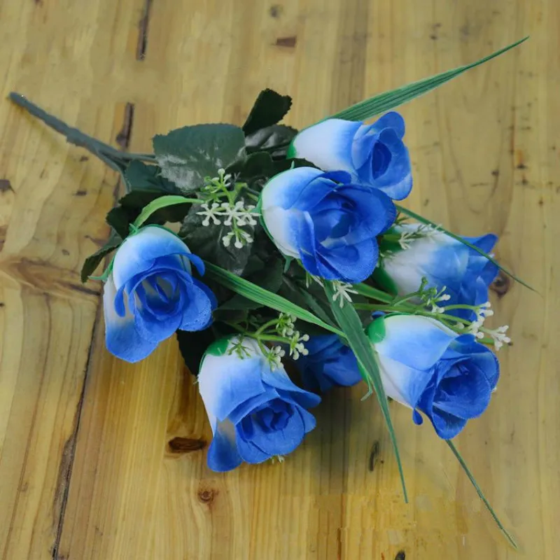 Искусственные цветы с листьями 1 шт. пластиковая зеленая трава искусственные