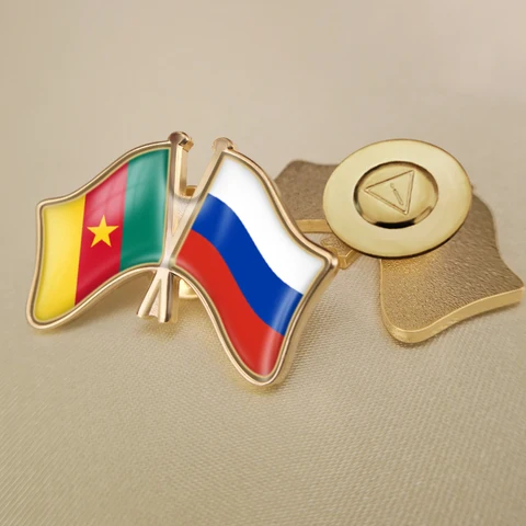 Российская Федерация и Камерун перекрестные двойной флаг дружбы значков на булавке брошь значки