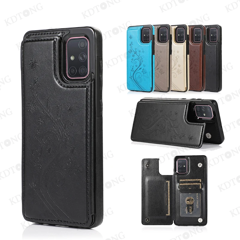 

Fashion Retro Back Clip Leather Phone Case For Samsung Galaxy A72 A71 A70 A52 A51 A50 A32 A30 A21 A20 A12 A10 S E Cover Cases