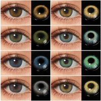 Colored Contact Lenses For Eyes 1Pair Lenses Brown Green Gray Yearly Eye Color Lens Contacts Non Prescription Color Clear Lenses
