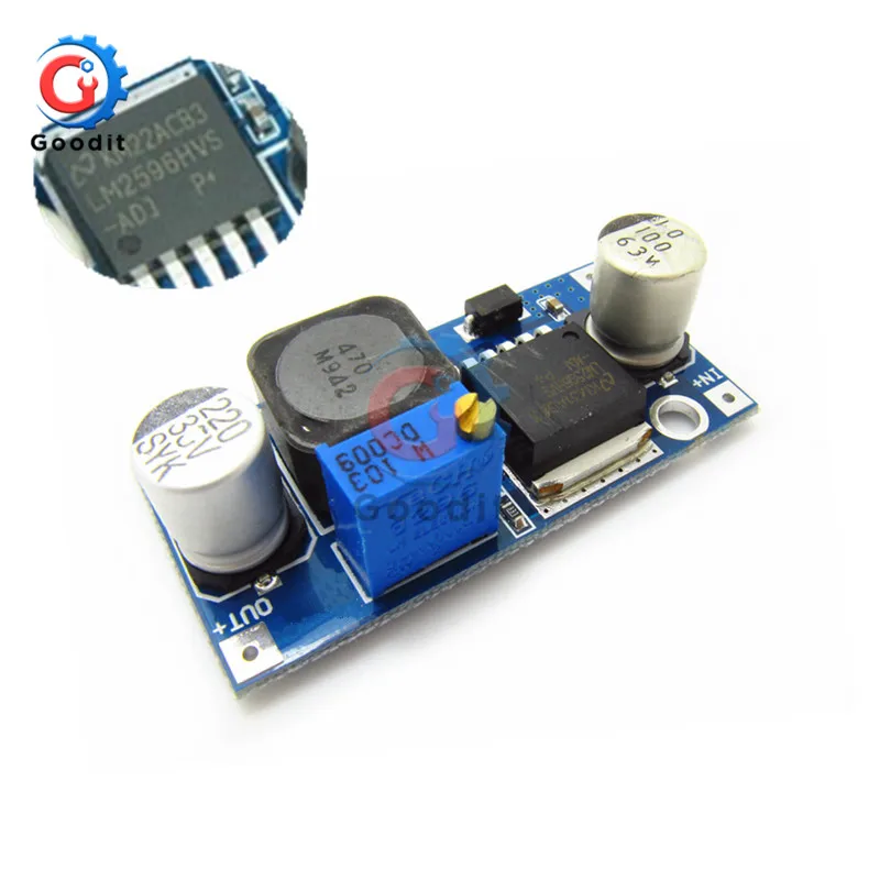 DC-DC Adjustable Step Down Buck Converter Power Module 4.5-50V To 3-35V Urrent limiting LM2596HVS LM2596 HV LM2596HV | Обустройство