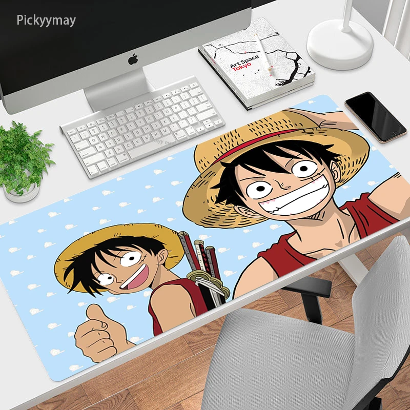 one piece large mouse pad anime gamer gaming xxl mousepad computer accessories big keyboard laptop carpet cartoon desk mouse mat free global shipping