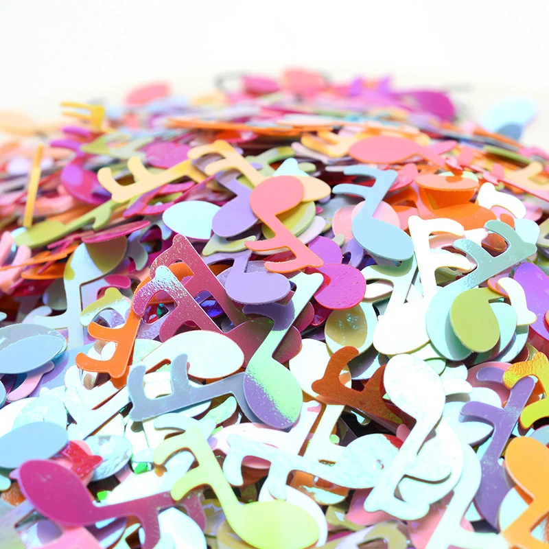 Блестящие Блестки музыкальные ноты звезда и луна блестящие ПВХ блестки