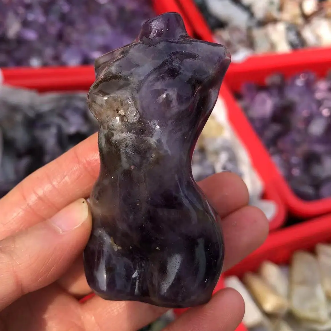 Женская модель бюст статуя из натуральных камней исцеляющая кристалл