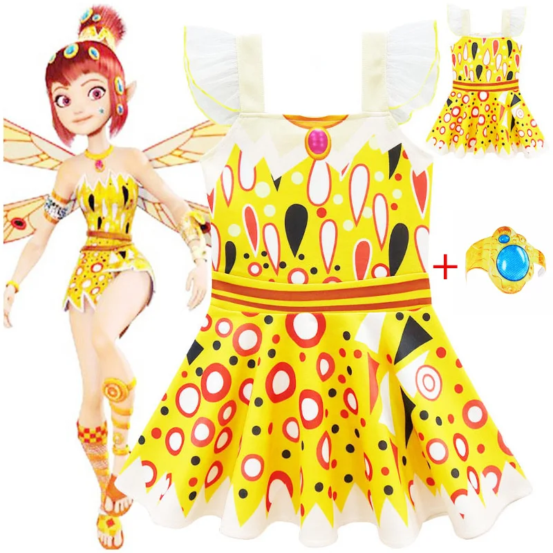 

Mia Dress Yuko Vest Dress Mia Cosplay Costume for Halloween Mia and me Costumes for Girls Birthday Party Carnival Clothing 2021