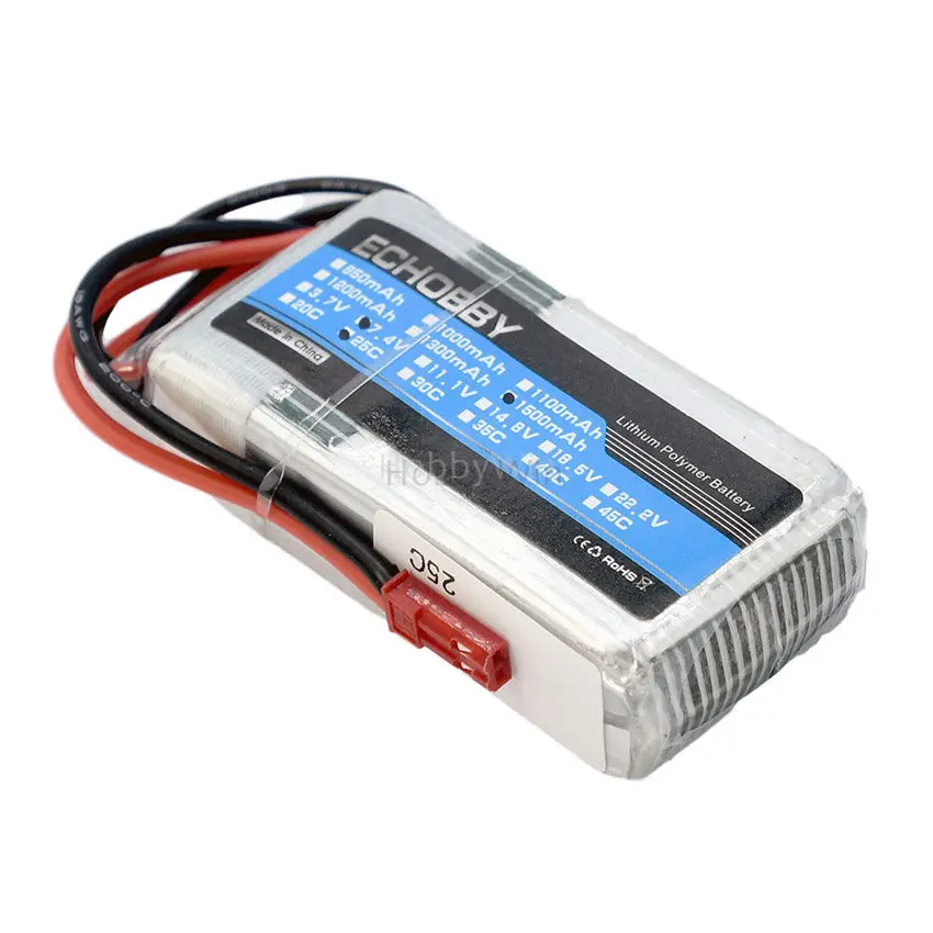 

7.4V 2S 1500mAh 25C LiPO Battery JST plug for RC Model Airplane Helicopter Quadcopter FPV Drone