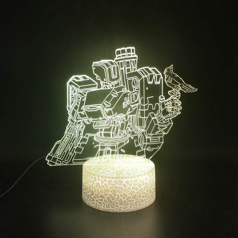 Игра Overwatch Hero бастион 3D лампа для комнатных декоративных подарка на день рождения